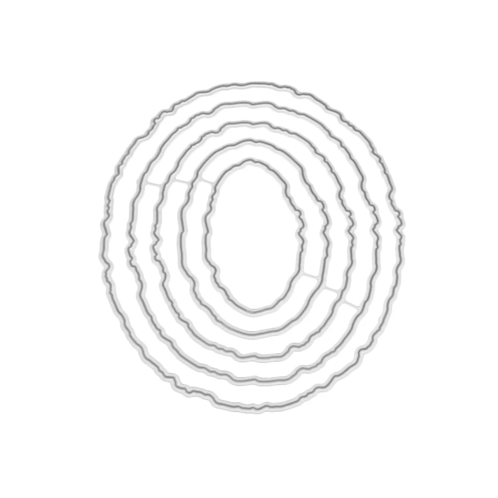 irregular circle 5 шт. неправильные круглые металлические режущие штампы для DIY скрапбукинга фотоальбома декоративное тиснение изготовление бумажных карточек ремесло высечки - Цвет: irregular circle