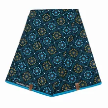 Синий круг африканская ткань из восковой ткани для свадебного платья 6 ярдов из Анкары и Нигерии Ткань батик Голландский Настоящий Воск