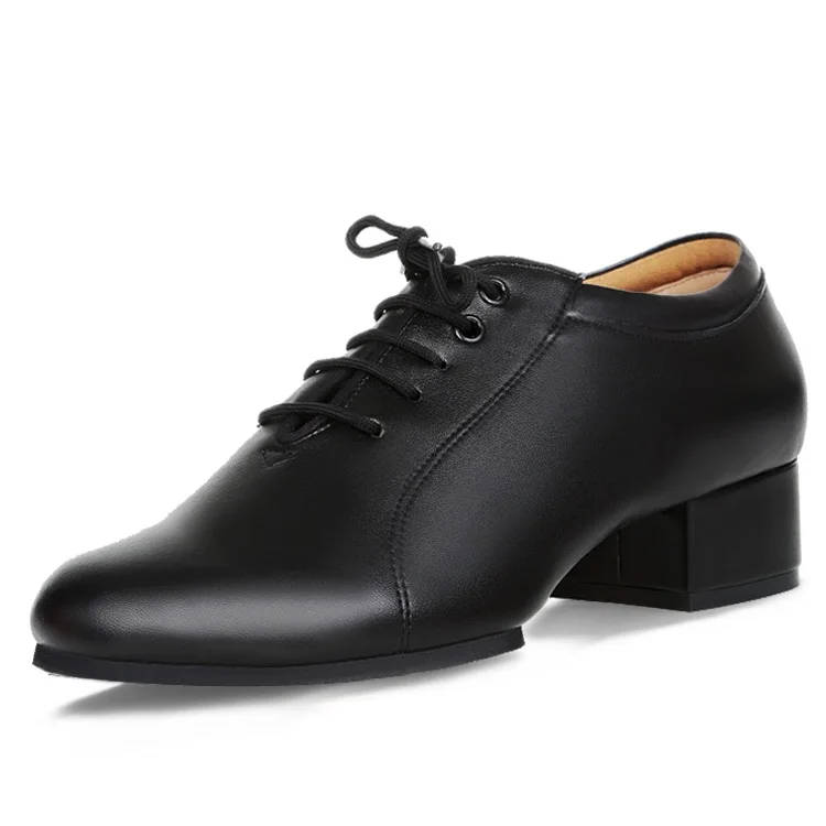Adult Male Latin Dance Shoes Lacquer Leather Soft Soled Square Social Dance Shoe Men Sneakers Ballroom Ventilation