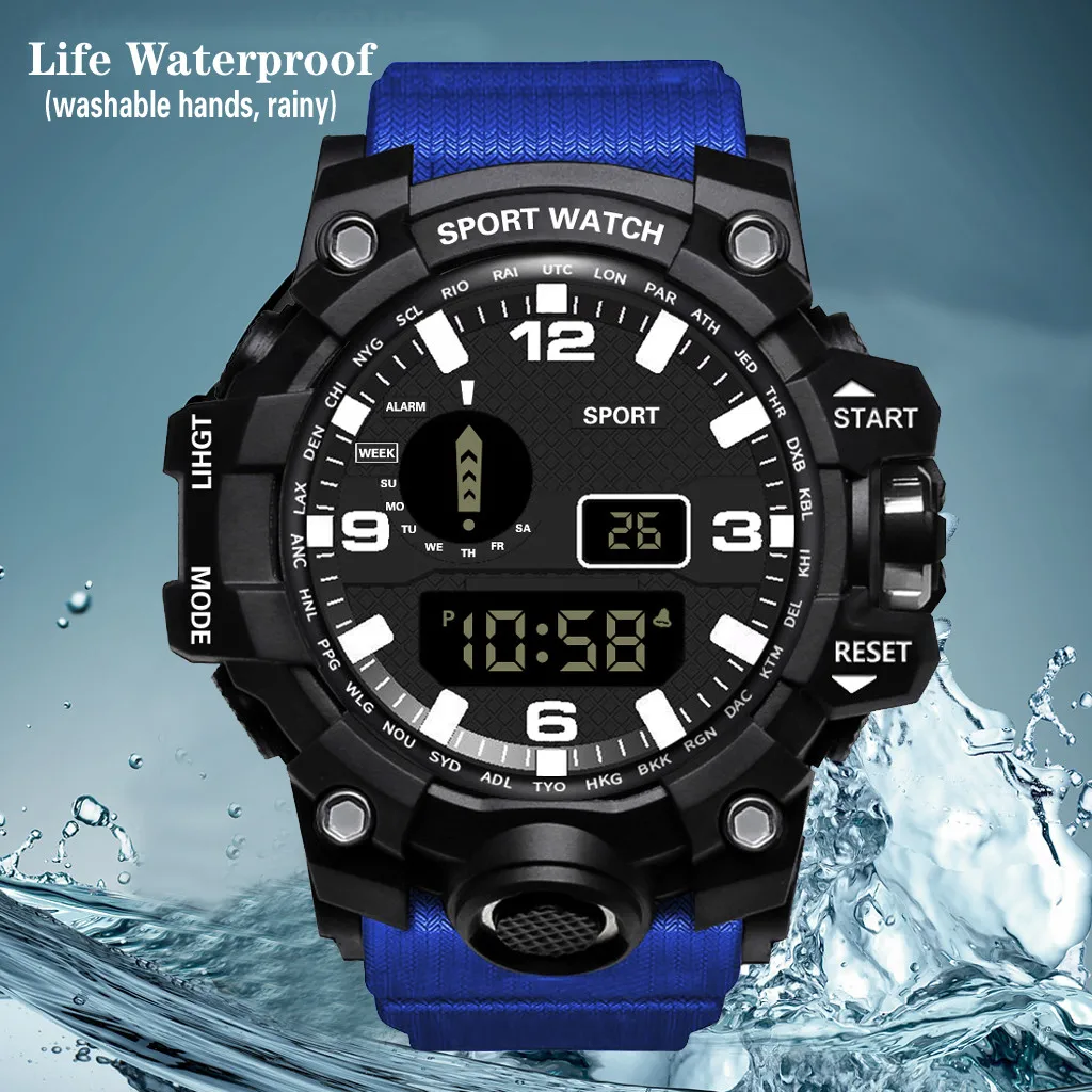 Спортивные часы honhx роскошный для мужчин s цифровой светодиодный часы Дата Спорт для мужчин на открытом воздухе электронные часы для золотой Спорт relogio цифровой