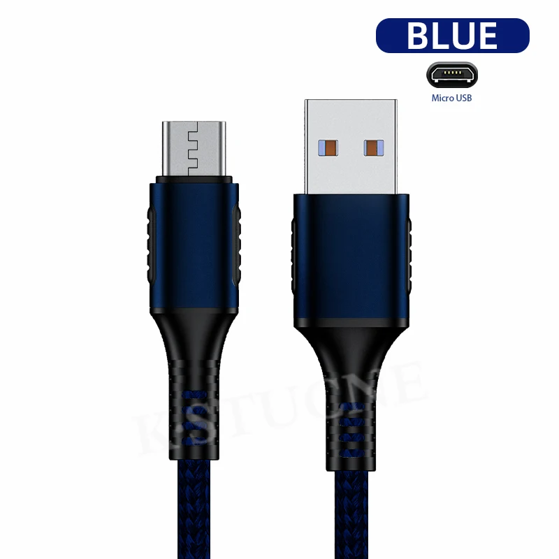 Micro USB кабель 3.0A Быстрая зарядка Microusb кабель зарядного устройства для samsung J4 J5 J6 J7 Xiaomi Redmi Note 5 4 Android Кабели для телефонов - Цвет: Синий