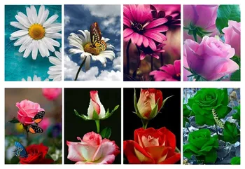 

Diamond Painting flower rose cross stitch diamond embroidery flower full display 5D DIY home decoration