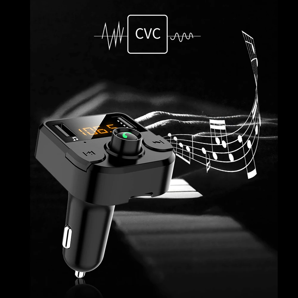 С fm-передатчиком Bluetooth Dual USB Автомобильное зарядное устройство hands-free FM модулятор автомобильное зарядное устройство для телефона