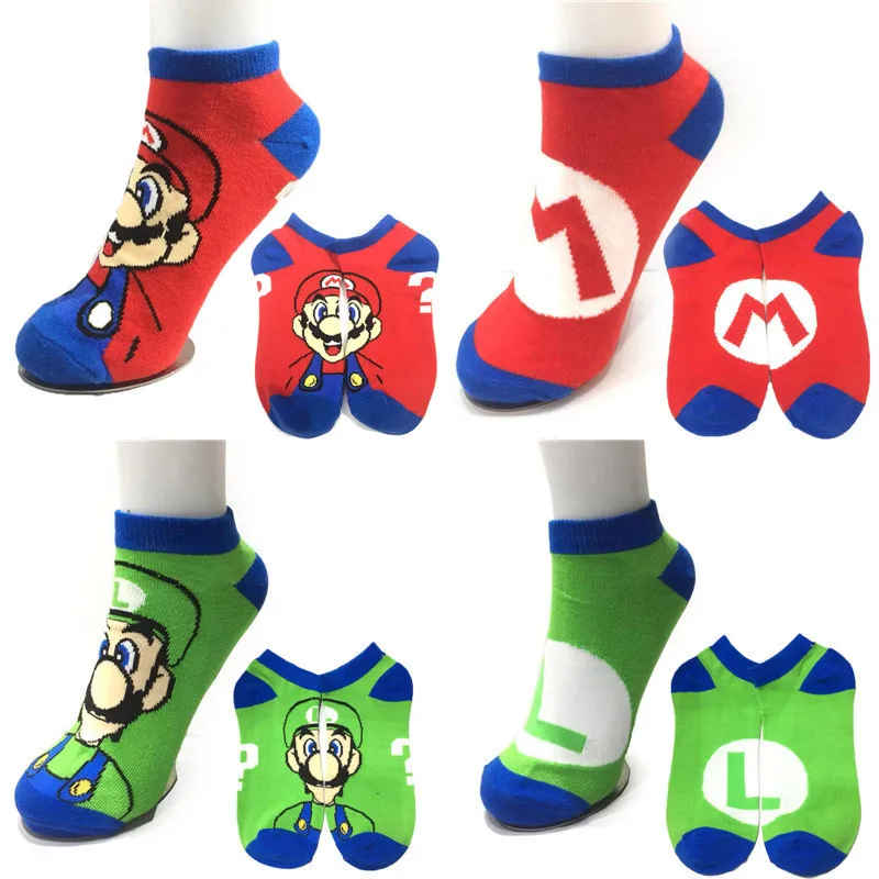 

Cartoon Mario Yoshi Luigi Short Socks Cute Anime Ankle Casual Colorful Stockings Tight Socks Friends Cosplay Gift Christmas Gift