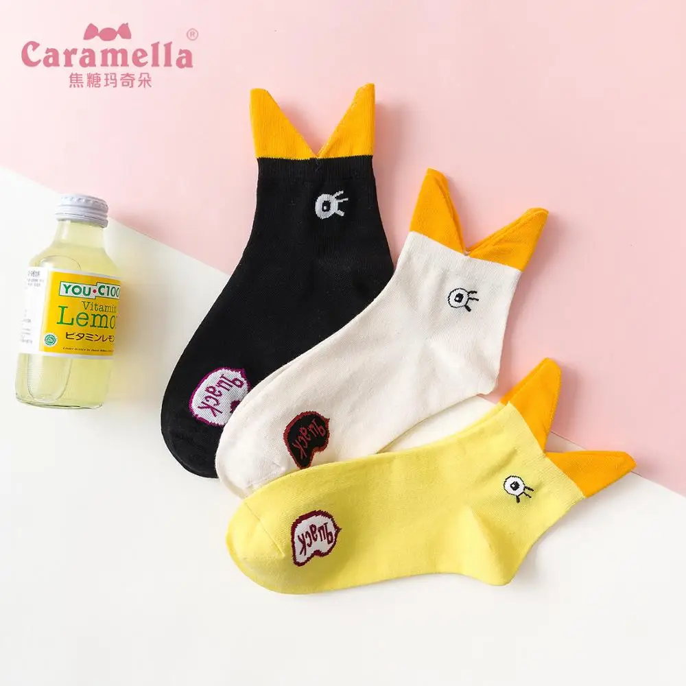 Женские кавайные носки Caramella уличные короткие с мультяшным рисунком для девочек