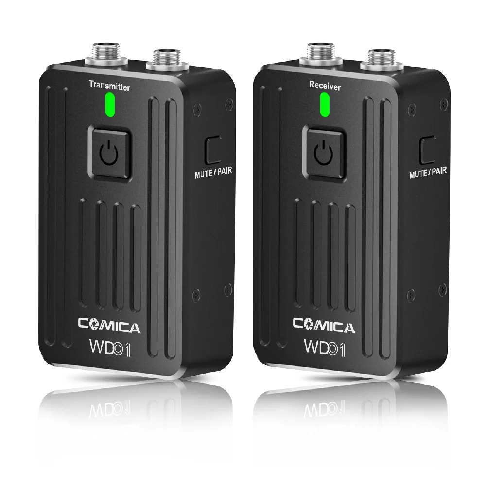 COMICA WD01 2 4G цифровой беспроводной петличный микрофон система для Vlogging уличных