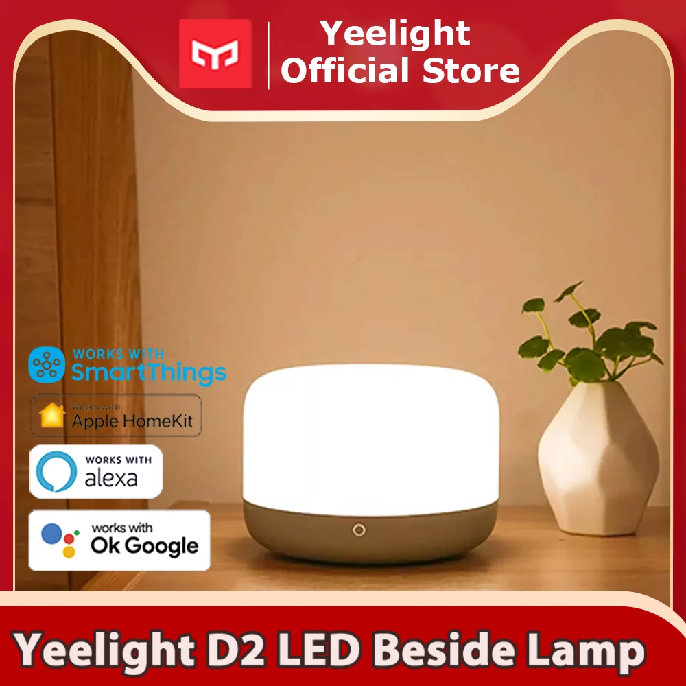 US $59.44 Yeelight LED Bedside Lamp D2 Smart Table Light RGBW Dim for Apple Homekit Google Assistant Smart Home Device Voice Control Alexa
