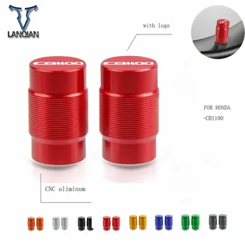 

Universal For HONDA CB1100 cb 1100 all year Motorcycle accessories CNC Front Rear Aluminum moto Wheel Tire Valve caps with logo