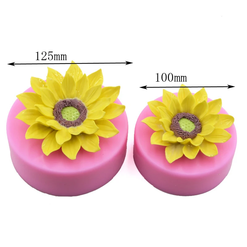 

Sunflower Silicone Soap Form Mold for Handmade Cookie Decorating Tools Diy Cake Fondant Mould Clay Baking Molds Gumpaste Fimo