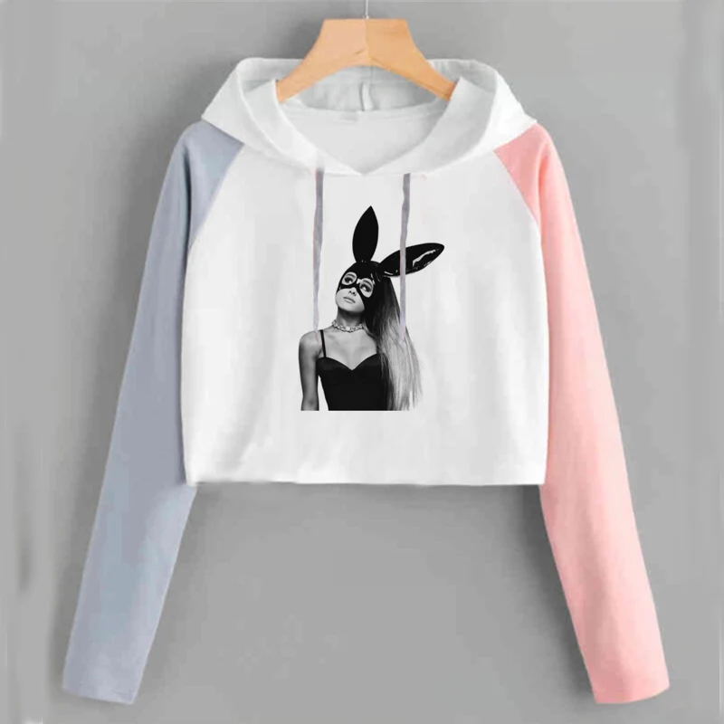 Ariana Grande Merch Thank U Next футболка женская розовая обрезная футболка подсластитель Тур нет слез слева плакать кольца семь футболка - Цвет: 4