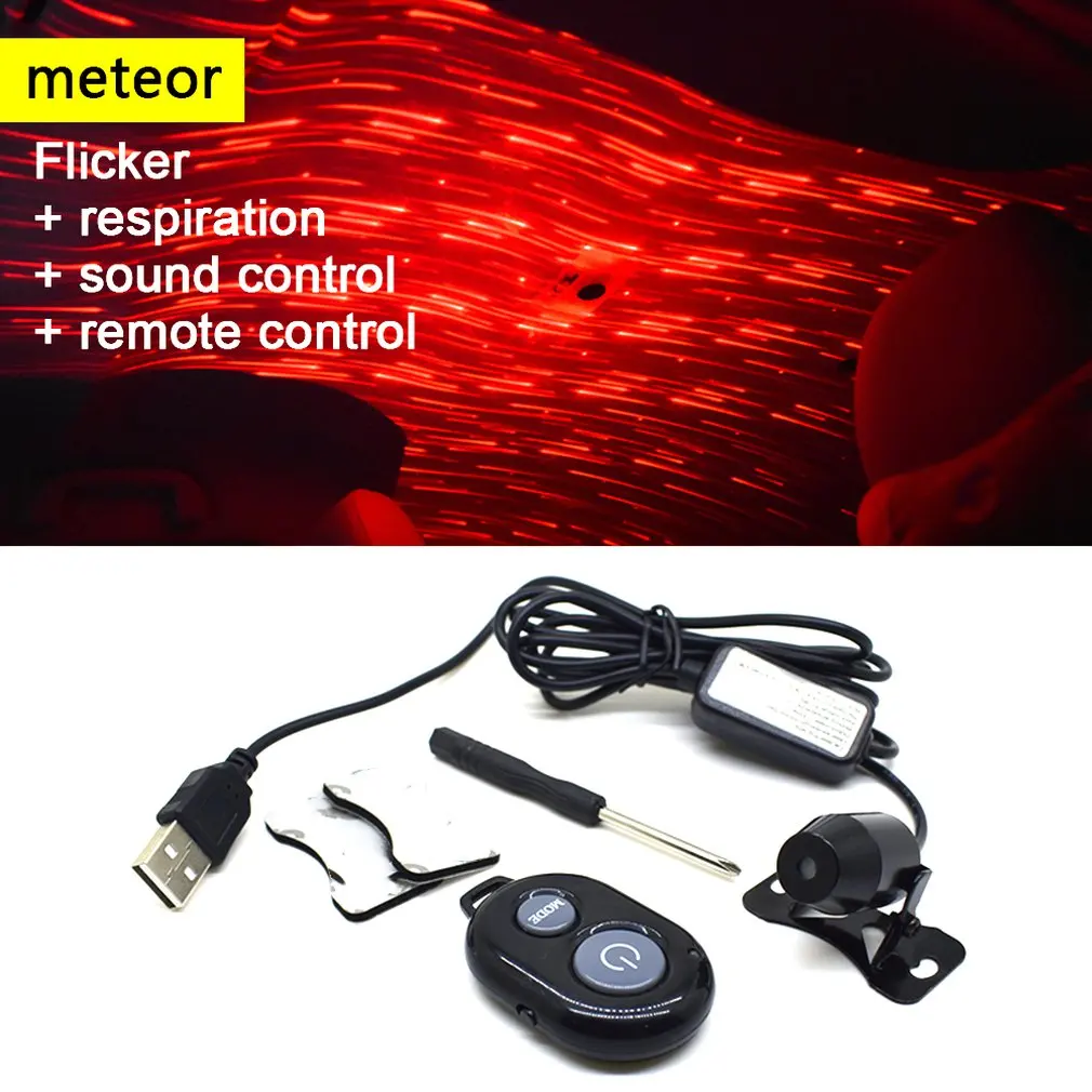 

Car Interior Modification Car Ceiling Lamp Armrest Box Starry Meteor Lamp Starry Projection Spotlight