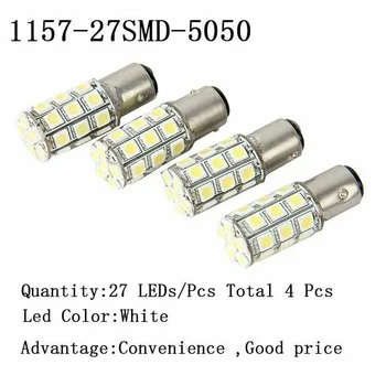 

Auto LED lights 1157 BAY15D 12V White Side marker Taillight Turn signal