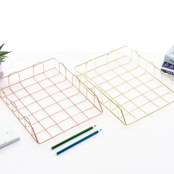 

Nordic Wind Stackable File Rack Metal Storage Basket Rack Organizer Rack Home Storage
