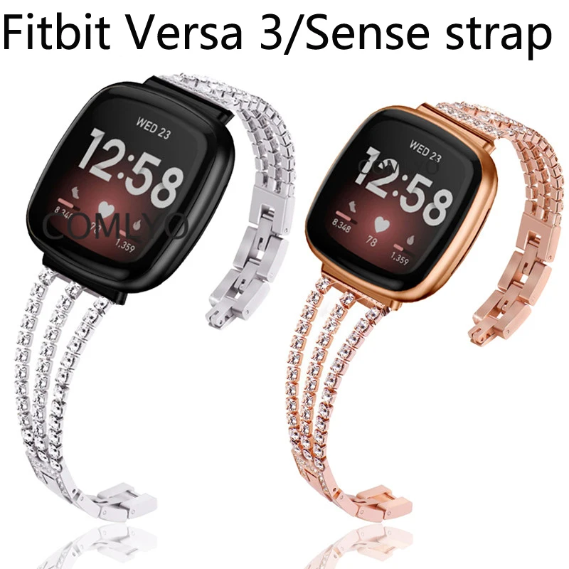 Новая группа Correa для Fitbit Versa 3 Ремешок Браслет Для женщин металлические с