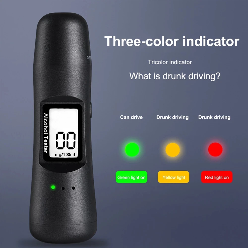 2020 Newest Breath Alcohol Tester Professional Breathalyzer With Lcd Screen  Digital Alcohol Detector Powered By Usb Charger - Alcohol Tester -  AliExpress