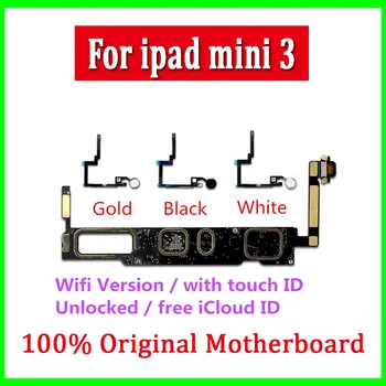 

Unlocked Motherboard For iPad Mini 3 With / NO Touch ID Wifi Version For iPad Mini 3 Logic Board With IOS Full Chips OS Support