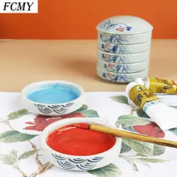 5 Layers/set Ceramics Palette Watercolor Painting Multi Layers Color Palette Art Supplies Paint Dish Art Supplies Artist
