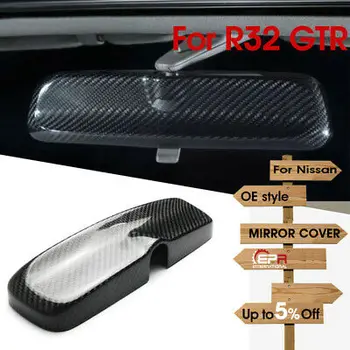 

Carbon Fiber Glossy Room Rear View Mirror cover Interior EPR Body kits Car accessories For Nissan R32 R33 GTS GTR Skyline