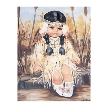 

Full Round Diamond 5D Diy Diamond Painting Little Girl Embroidery Cross Stitch Rhinestone Diamond Painting