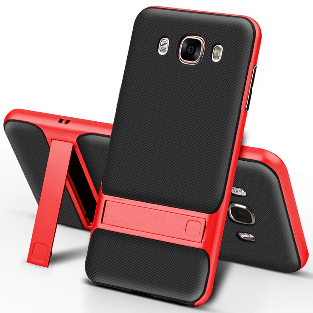 3D Kickstand мобильный чехол для samsung Galaxy J7 силиконовый чехол 5," TPU PC Гибридный телефон задняя Броня сумка samsung J7 J710 J7 LTE - Цвет: Royce Red