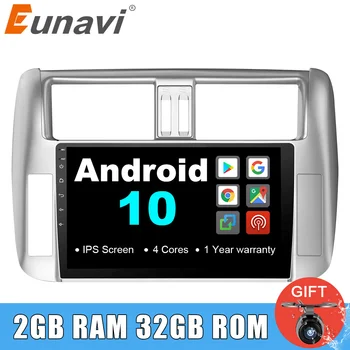 

Eunavi 2 din Android 10 car radio stereo multimedia player for Toyota Prado 150 Land cruiser 2010-2013 GPS Navigation IPS RDS BT