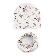 Милые зимние детские шапки, теплый комплект, милая шапка, шарф, шапка, размер: 19* 19C, Теплая Зимняя кепка