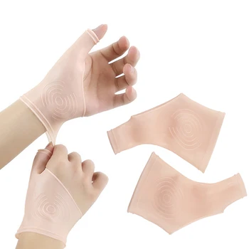 

A Pair Wrist Support Pressure Thumb Bracer Corrector Gloves Protective Lightweight Arthritis Soft Stable Breathable Silicone