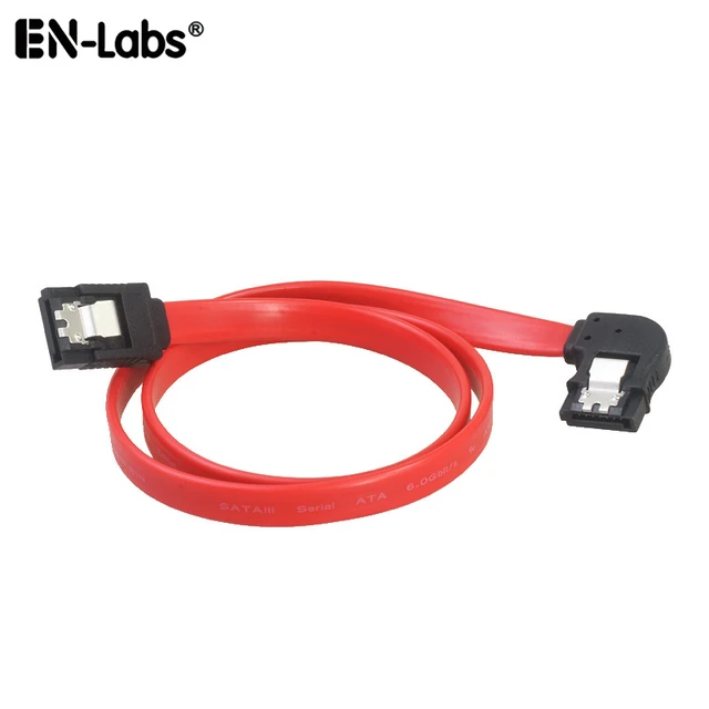 18 SATA 3.0 Cable SATA3 III 6GB/s Right Angle Serial ATA SSD Hard Drive,  Red