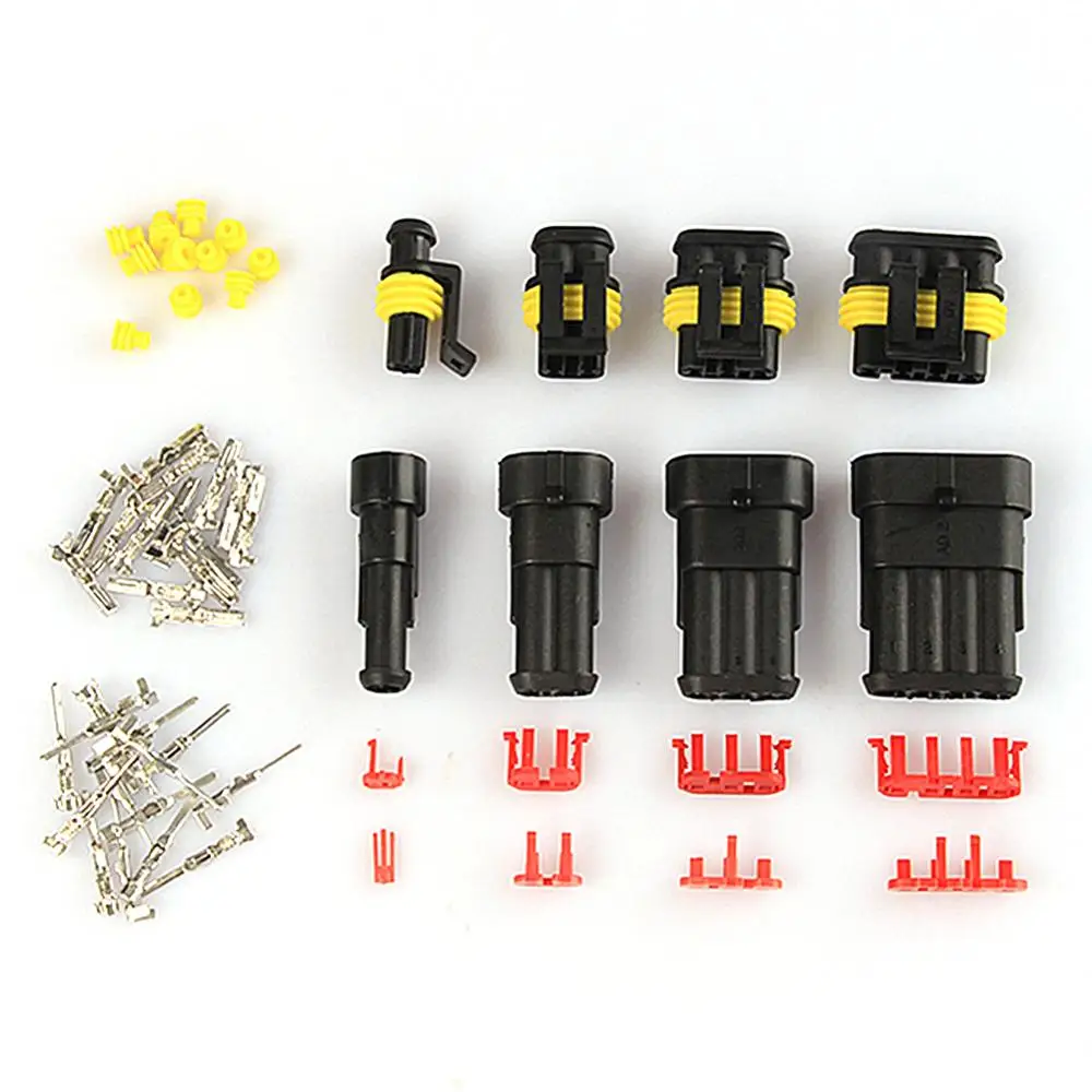 

352pcs HID Waterproof Connectors 1/2/3/4 Pin 26 Sets Car Electrical Wire Connector Plug Truck Harness 300V 12A Dropshipping