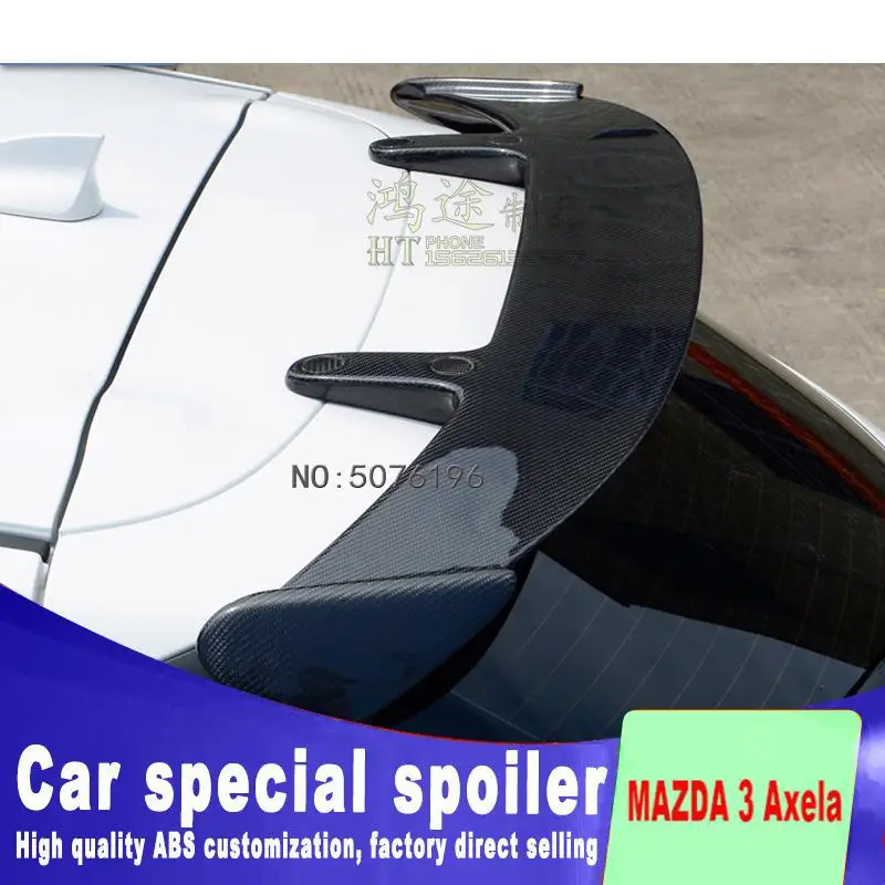 

Car Styling Exterior Universal Style Rear Spoiler Wing Tail Trunk Lid Cover Decoration For Mazda 3 Axela Hatchback 2014-2019