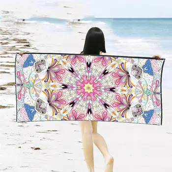 

Geometric Print Microfiber Quick-dry Soft Absorbent Gym Pool Beach Bath Towel