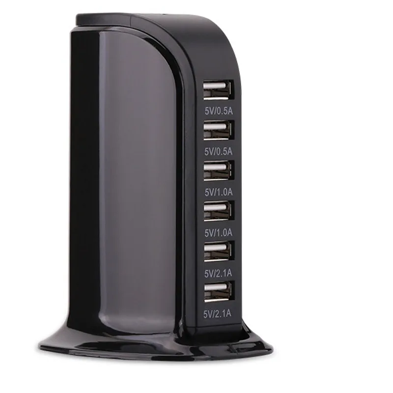 Universal 6 USB Port Charger Quick Charge Charging Dock Station Desktop Travel Charger Hub 30W For iPhone