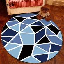 Zeegle, круглый ковер в скандинавском стиле, журнальный столик для гостиной, коврик для детской спальни, Нескользящая подушка для компьютерного стула