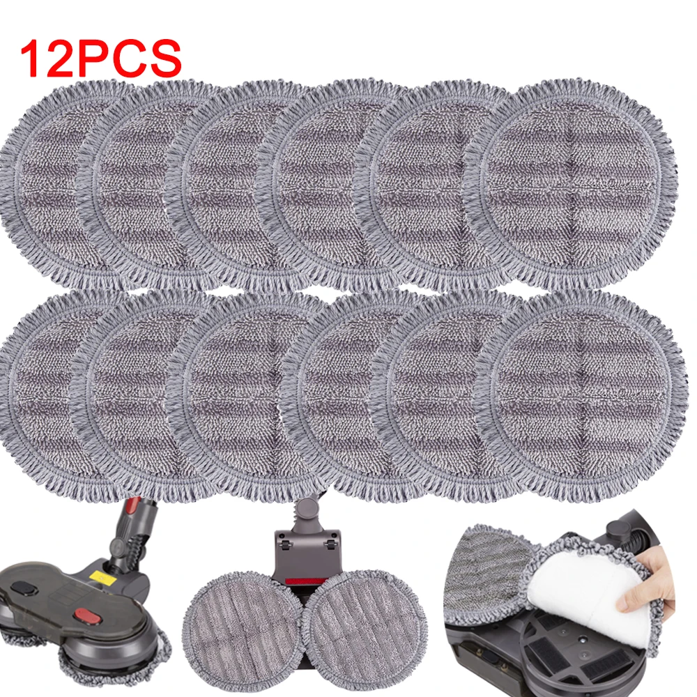 6 12 Pcs lot 16mm Mop Cloths Pads For Dyson Vacuum Cleaner Wet And Dry 