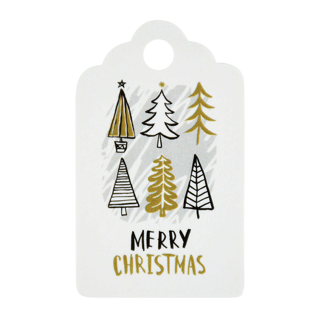 Merry Christmas Paper Cards Gift Tag Label DIY Handmade Crafts Hang Tags Christmas Party Gift Wrapping Supplies Navidad