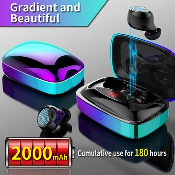 

Ottwn TWS X29 Bluetooth Earphone Wireless Headset with 2000mAh LED power display touch noise reduction Sport Headset with mic