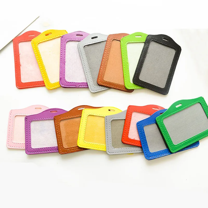 Portatarjetas de PU para hombre y mujer, soporte y accesorios para tarjetas de Hospital y enfermeras, suministros de oficina para tarjeta de identificación