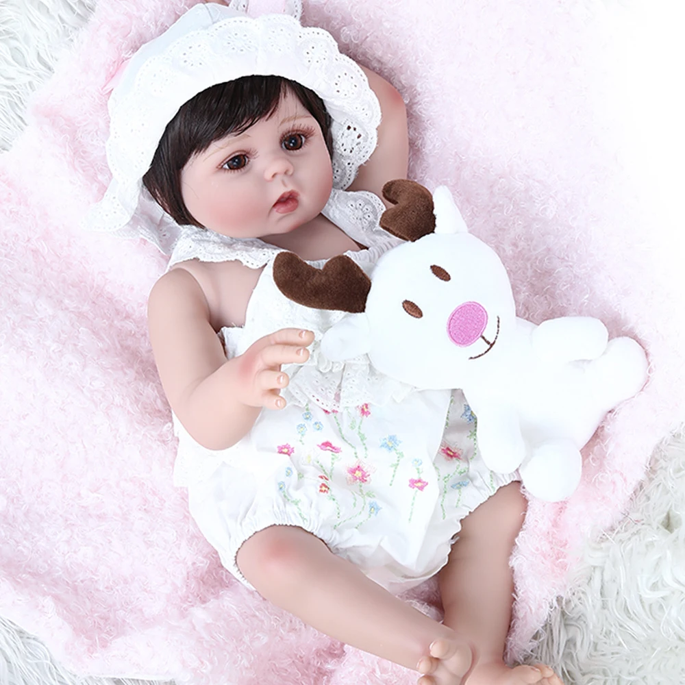

NPK DOLL 48cm soft full Silicone boy reborn baby doll bebe reborn realista menina cuddly newborn baby doll gift alive