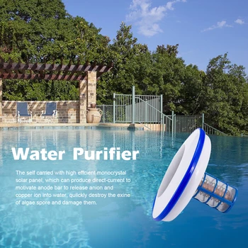 

Solar Power Anion Copper Ion Swimming Pool Water Purifier Algae Elimination Device maintenance-free very convenient Low power