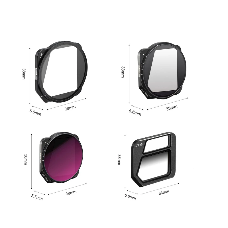 Filtro Magnético da Lente Cpl Gnd Vnd a Vnd a Parada Variável do nd 25 Densidade Neutra Gnd8 do Gradiente da Parada 6-9 para Dji Mavic 3 - Image 6