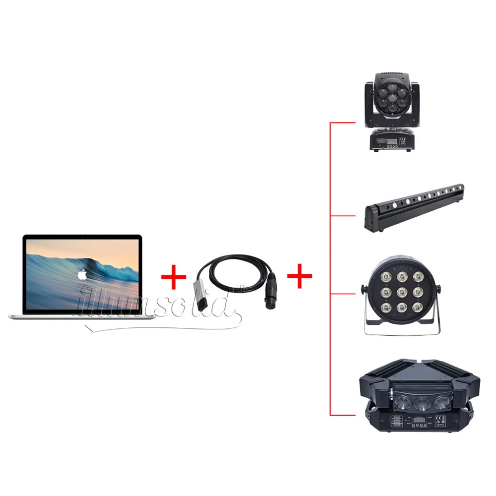 Usb To Dmx Interface Adapter Stage Lighting Disco Light Dj Dmx Interface Usb Party Lights Beam Usb Led Dmx 512 Interface