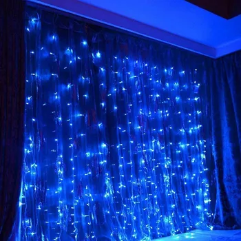 

300 LEDs Curtain Fairy Lights USB String Hanging Wall Christmas Lights Wedding Party garland Decor JA55
