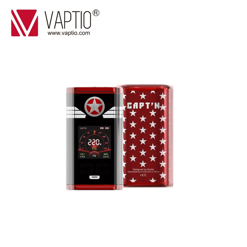 Вейп сигарета оригинальный мод Vaptio коробка капитана 220 Вт испаритель для 18650