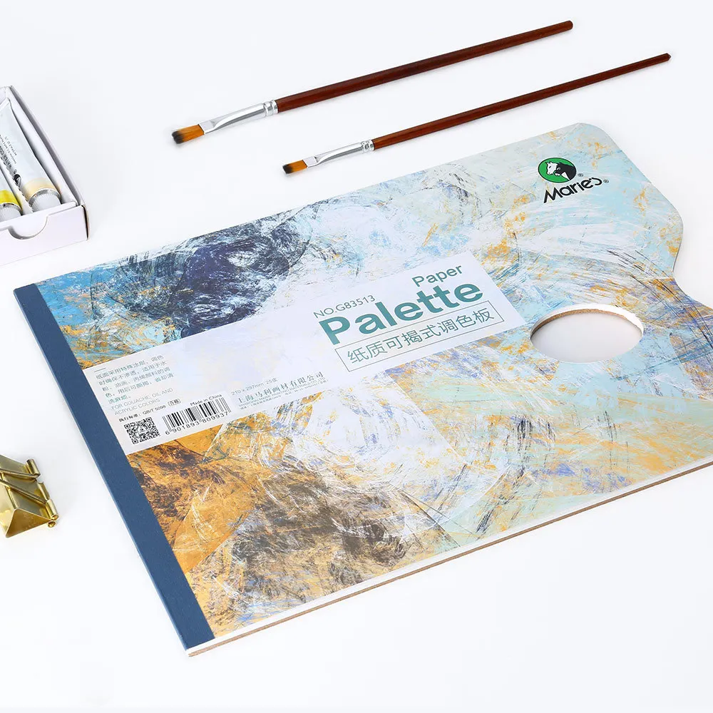 

Marie’s G83513 Paper-Jie-Disposable Color Palette Oil Painting Watercolor Propylene Pigment Tearable Palette