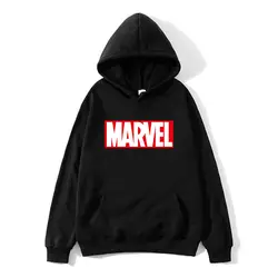 Бренд 2019 Новый женский/мужской повседневный Marvel принт накидка с капюшоном флисовые толстовки с капюшоном пуловер Одежда Размер M-2XL