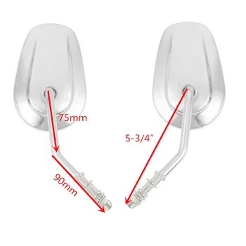 

Motorcycle Chromer Rear View Side Mirrors For Touring Road King Fat boy SPORTSTER XL 883 1200 Dyna Softail Electra Glide Cross