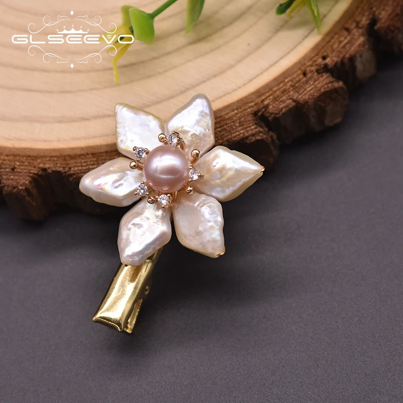 GLSEEVO Natural Freshwater Baroque Pearl Hairpin Girls Women Party Original Fashion Jewelry Hair Accessories GH0021 | Украшения и
