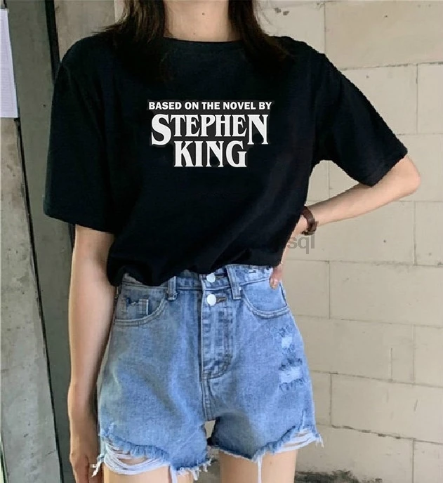 Based On The Novel By Stephen King T Shirt Horror Fashion Halloween Losers Club Vintage |