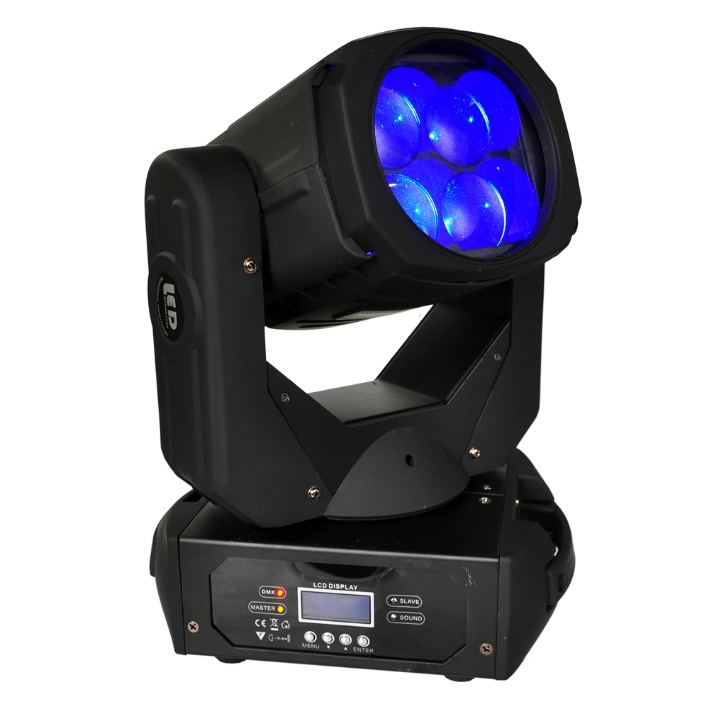 Суперсветодиодный подвижный головной светильник TIPTOP Blizzard Nova 4x25 вт 4 в 1 цветной RYBW