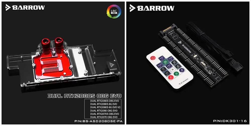 Курган полное покрытие GPU водоблок для ASUS DUAL RTX2080S EVO Aurora материнская плата 5V SYNC AURA BS-ASD2080SE-PA - Цвет лезвия: Синий